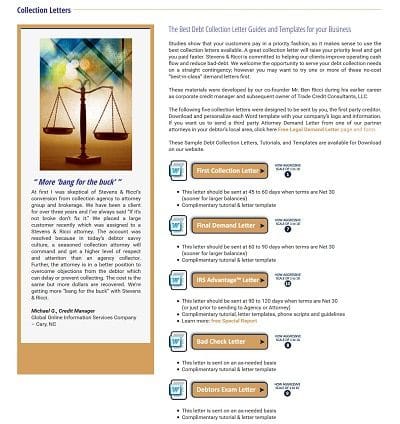 Sample Debt Collection Letters for Texas